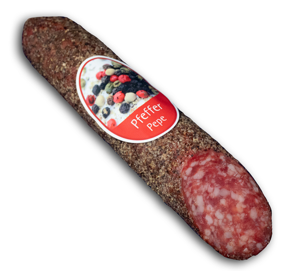 Salami im Pfeffermantel